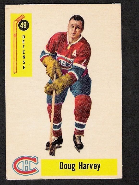 1958 59 PARKHURST #49 DOUG HARVEY MONTREAL CANADIENS  