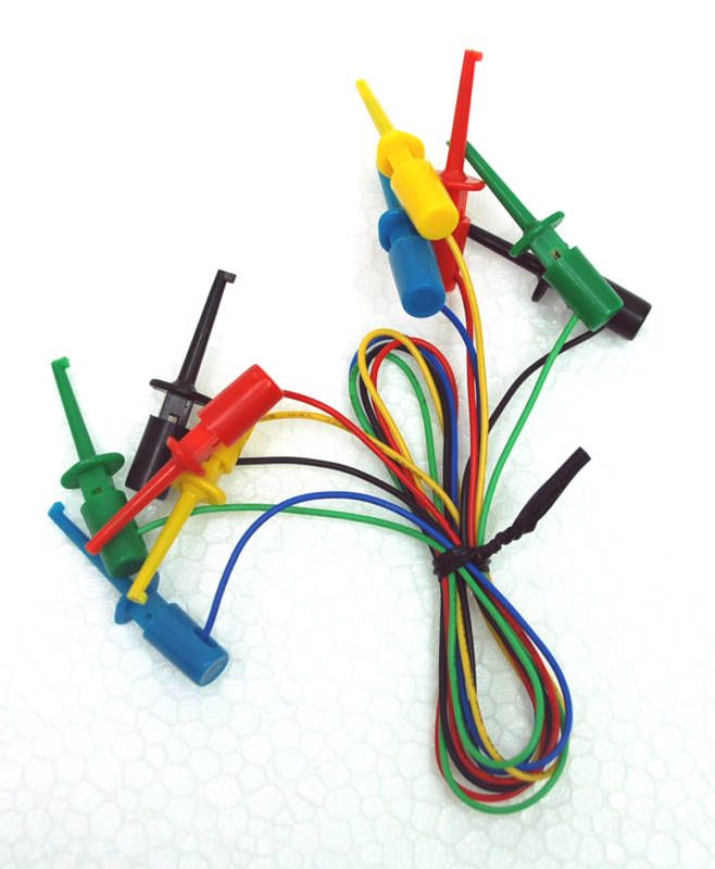 1set Testing Clamper & 26AWG wire 5 color L=38cm #638  