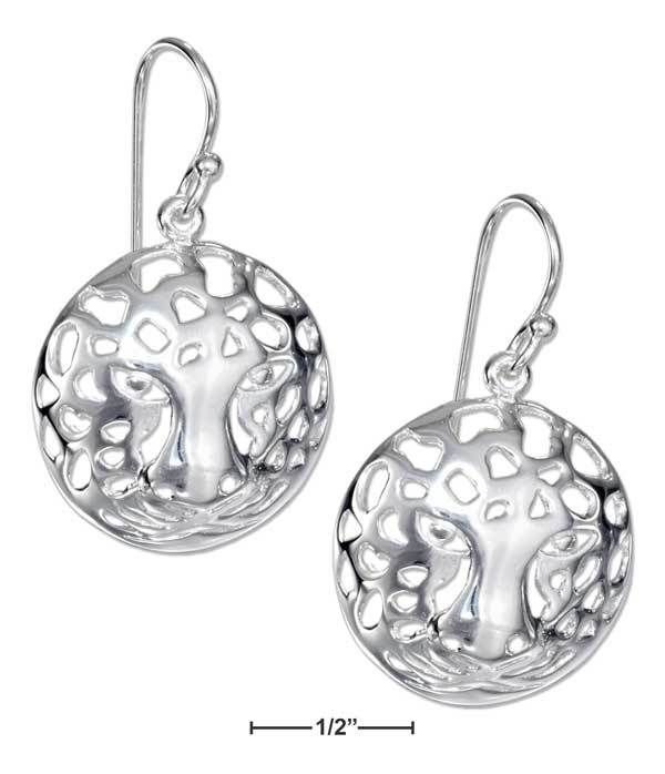 Sterling Silver Round Filigree Leopard Face FW Earrings  