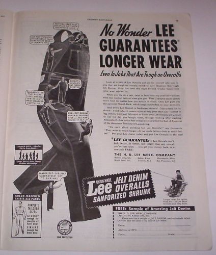 CLASSIC AD, Lee JELT DENIM OVERALLS  