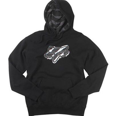 Fox Racing Zebra Zebrah Pull Over Hoody Black Large LG  