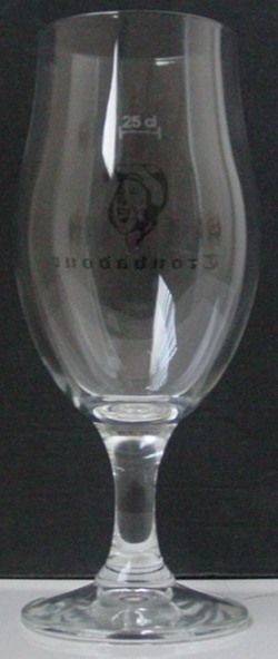 TROUBADOUR Tulip Shape BELGIAN BEER GLASSES/PAIR   Rare   0.25 L 