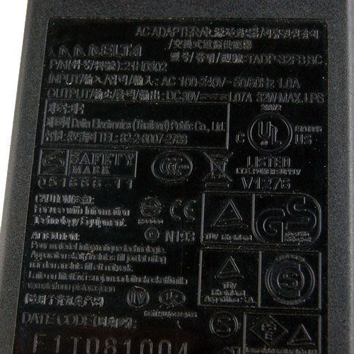 Genuine DELTA TADP 32FBBC 21H0302 30V 1.07A Printer AC Adapter