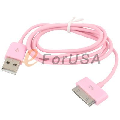 USB Cable foriPhone4&4S/iPhone3GS/3G/iPad 2/iPad/iPod Touch Pink 