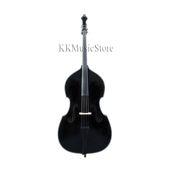 Cecilio Size 3/4 Black Acoustic Upright Double Bass +Case+Bow  