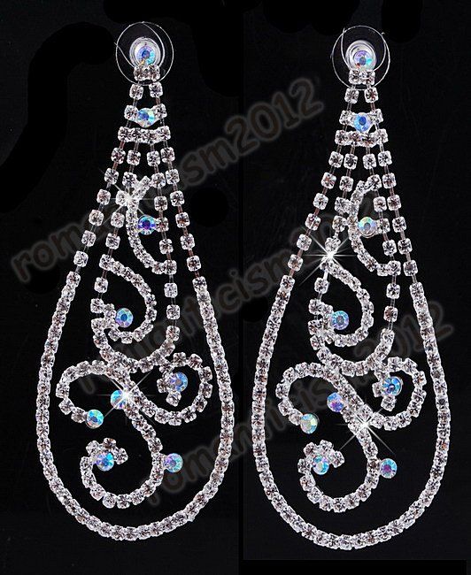 FREE Silver plate earrings with swarovski crystal  