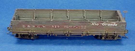 Sn3 WISEMAN VTS 24 D&RGW 800 SERIES DROP BOTTOM GONDOLA  