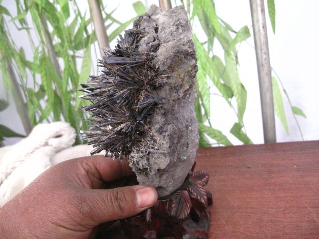 60lb RARE NATURAL Stibnite mineral Specimens + STAND  