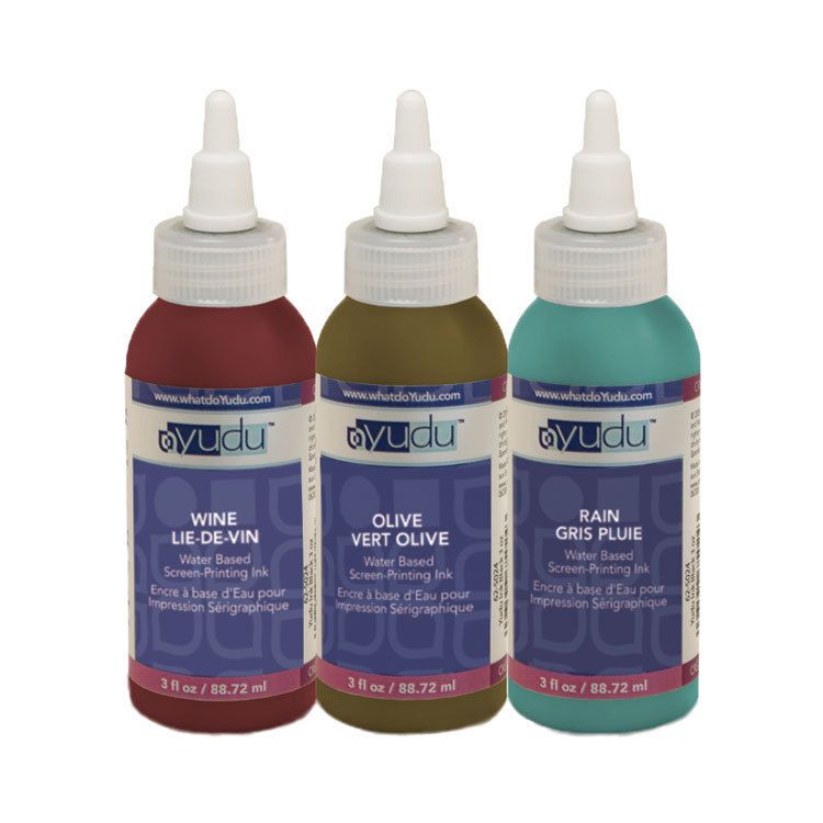 YUDU Muted Colors Inks (Wine, Rain, Olive) 3 oz  