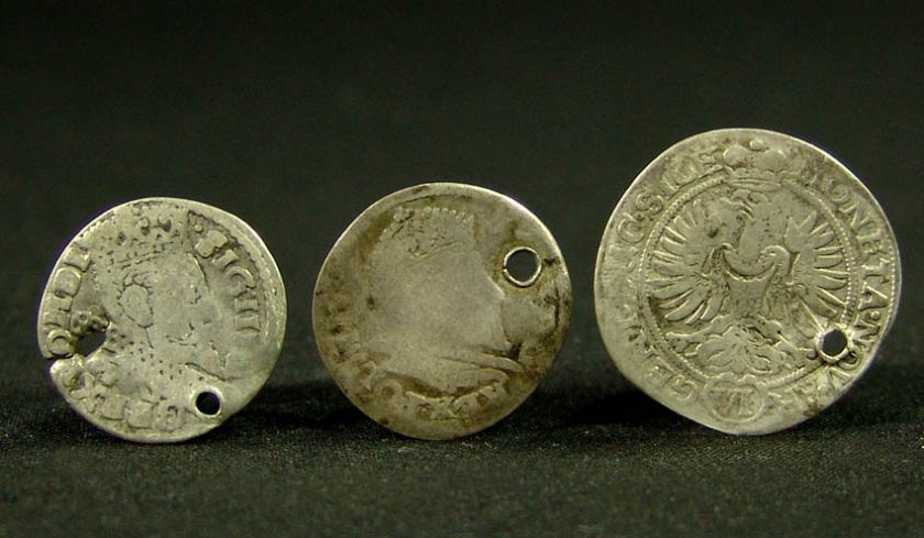 1590 POLAND SIGISMUND III SILVER 3 GROSCHEN GROSZ COINS  