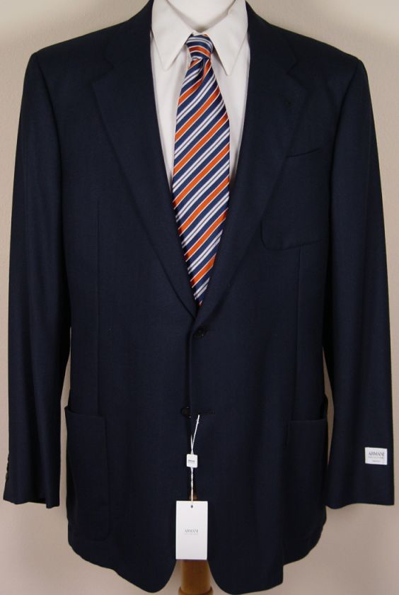 GIORGIO ARMANI COAT $1595 NAVY 2 BTN LIGHTWEIGHT BLAZER SPORT COAT 46L 