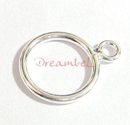 Silver CLOSED DOUBLE JUMP RING Pendant Connector 15mm  