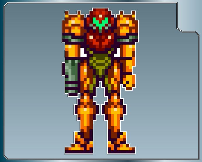   Sprite from Metroid vinyl decal sticker 16 Bit #1 Super Metroid  