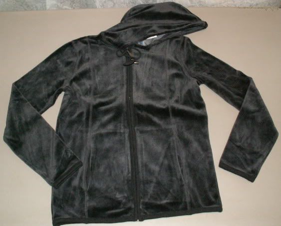 NWT LIZWEAR Warm Velour Hooded Sweatshirt Liz Claiborne  