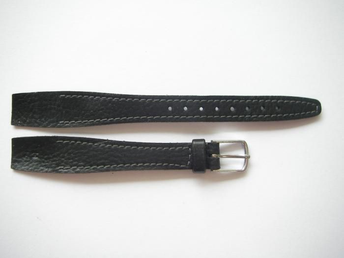 Black Hirsch 60s wirelug watch strap 14 mm  