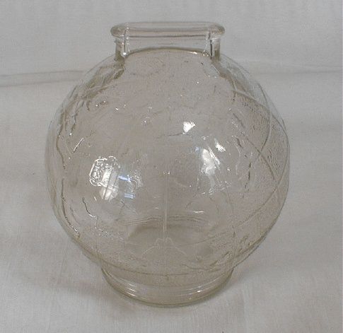 Vintage Embossed Clear Glass World Globe Bank  