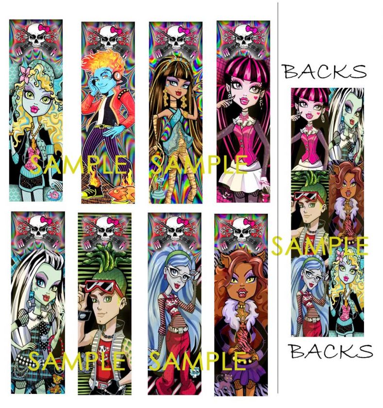 18Lot BOOKMARKS MONSTER HIGH DRACULAURA CLAWDEEN WOLF DOLL Lagoona 