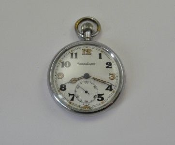 VINTAGE WW2 1939 45 JAEGER LECOULTRE G.S.T.P MILITARY POCKET WATCH V.G 