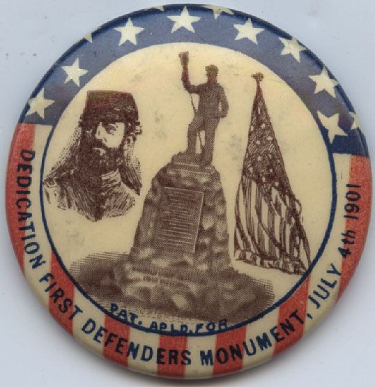 1901 DEDICATION 1ST DEFENDERS MONUMENT ~ celluloid  