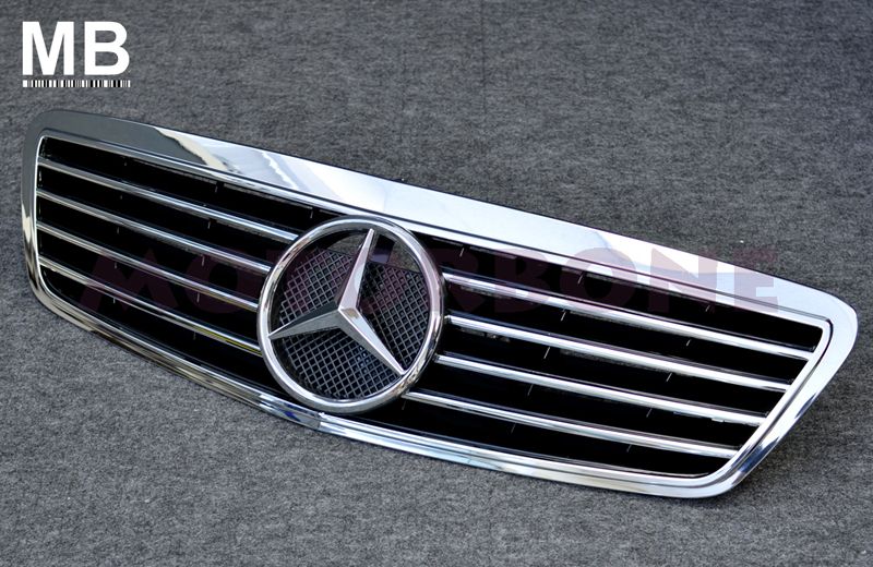 Front Grille Mercedes Benz Chrome 99 02 2000 01 W220 With Center 