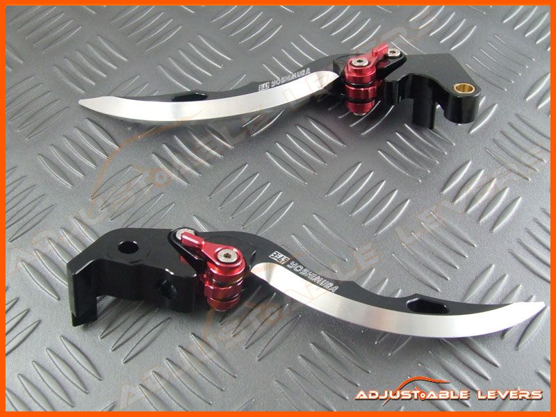 99 10 Suzuki SV650 S Black Blade Levers Yoshimura Logo  