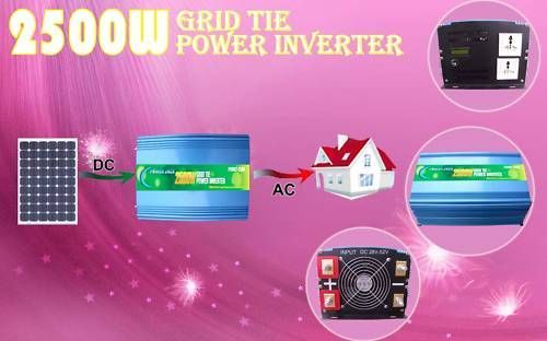 2500w GRID TIE POWER INVERTER DC 28v 52v TO AC 110V ,120V  