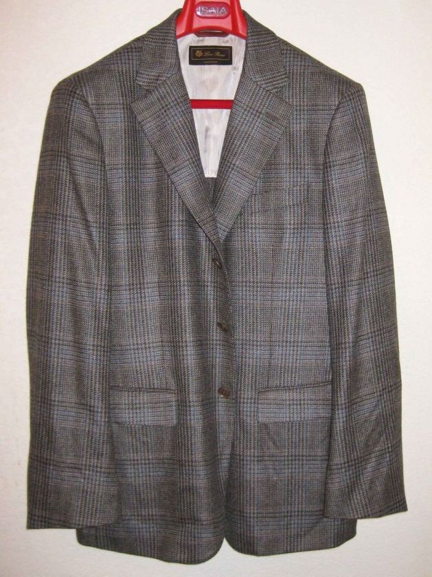 3895 LORO PIANA 100% CASHMERE PLAID SPORTCOAT SUIT JACKET BLAZER 54e 