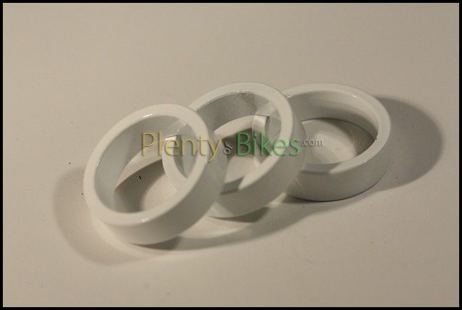 Bike Fixie Threadless Headset Spacer Spacers White  