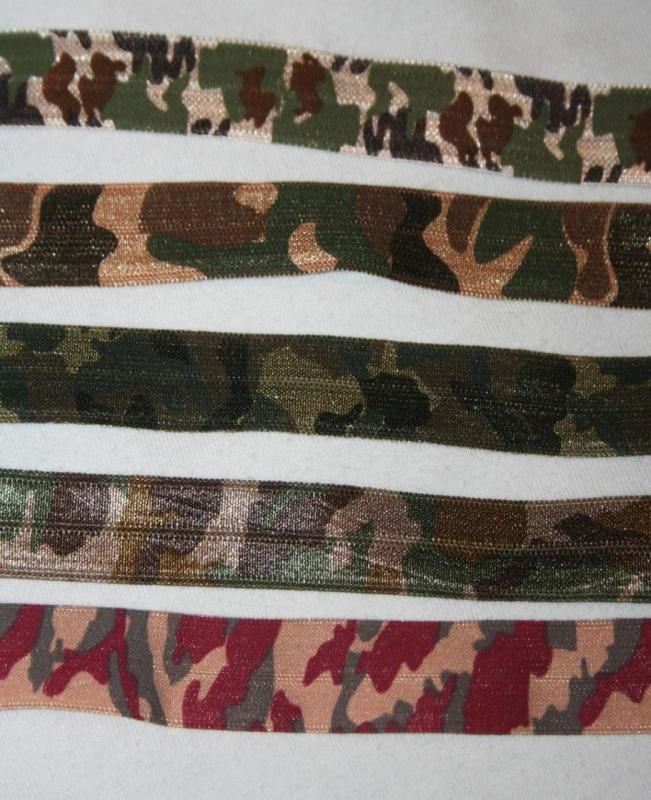 yards green ARMY Camo Camoflauge Foldover Elastic FOE  