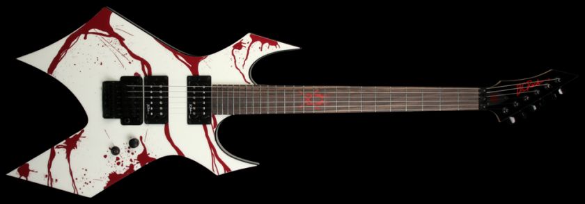 Rich Joey Jordison Signature Warlock Electric Guitar White Blood 