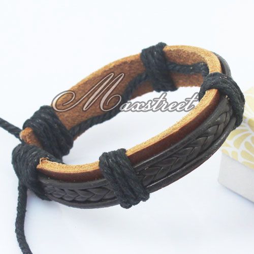 Fashion Ethnic Leather Bracelet Wristband Cool Chic #26  
