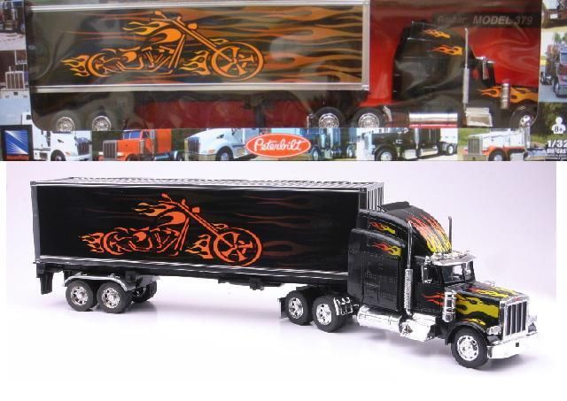 NEW RAY 1/32 PETERBILT 379 SEMI FLAME CHOPPER 11013  