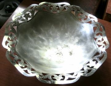 WMF IKORA GERMANY SILVERPLATE TRI FOOTED DECOR BOWL  