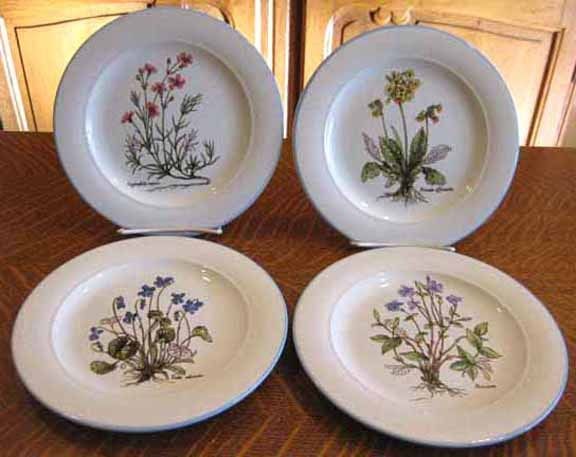 TIFFANI BOUTIQUE CHINA SALAD PLATES MADE IN ITALY  