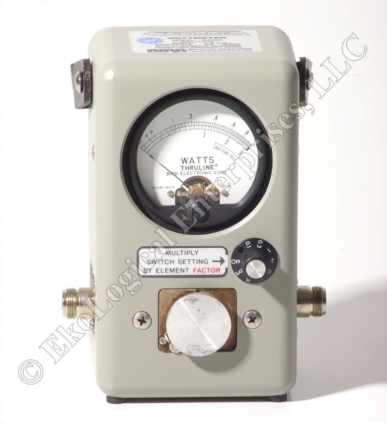 Bird 4410A (4410 A) Thruline Multipower RF Wattmeter (Watt Meter) w 