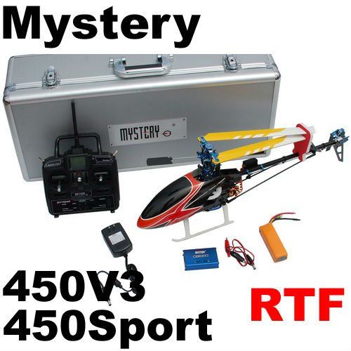 Mystery 450V3 SPORT RTF 3D 2.4G 6CH RC Helicopter Clone Align Trex 