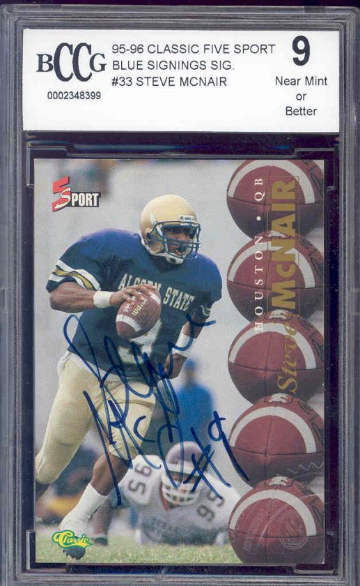 1995 96 classic blue auto STEVE MCNAIR rc BGS BCCG 9  