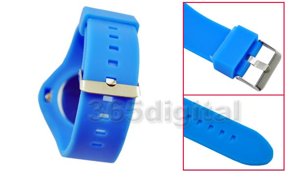 New Jelly Wristwatch Sports Watch Unisex White &Blue  