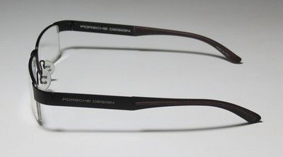 NEW PORSCHE DESIGN 8142 B 54 15 140 HALF RIMLESS GRAY EYEGLASSES 