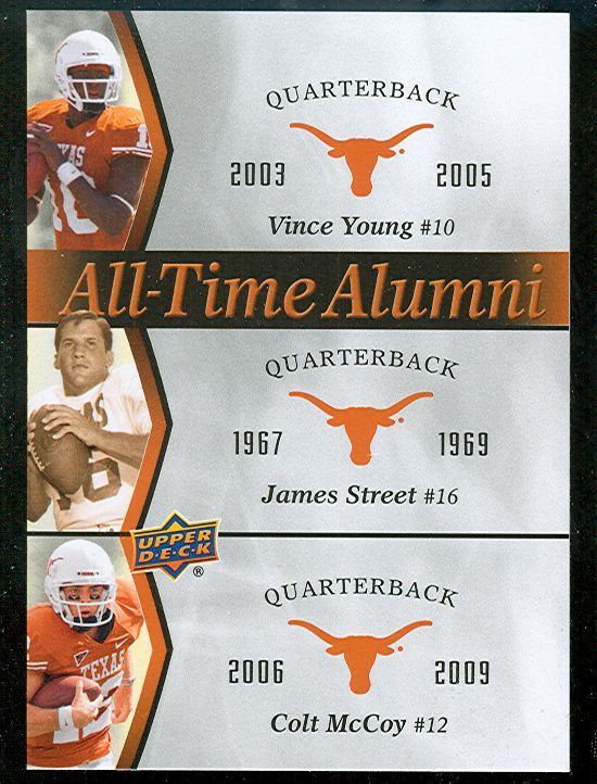 TEXAS LONGHORNS VINCE YOUNG CLEVELAND BROWNS COLT MCCOY JAMES STREET 