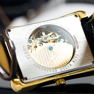 LUXURY Rome Golden Skeleton Automatic Mens Watch Colck  