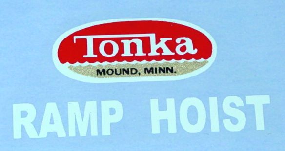 Tonka Ramp Hoist Rollback Truck Decal Set  