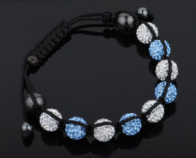 Shamballa Bracelet Micro Pave CZ Disco Crystal 10mm shamballa Bead 