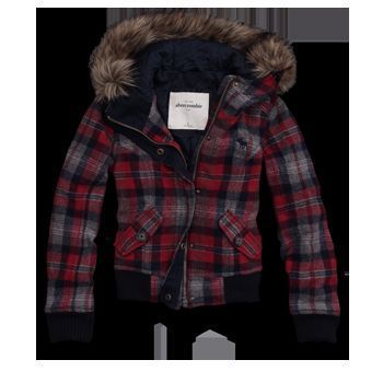 ABERCROMBIE KIDS GIRLS JENNIE COAT JACKET PLAID SMALL  