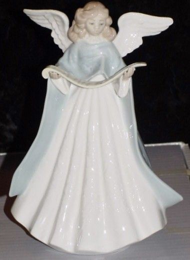 Lladro Angel Christmas Tree Topper / Figure BLUE MIB  