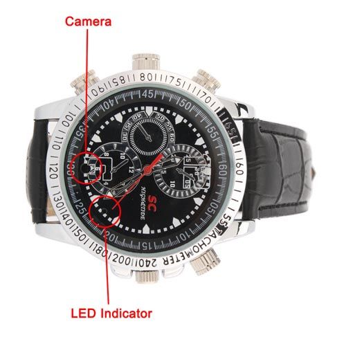 8GB Waterproof SPY HD Watch Camera Cam DVR DV Pinhole Hidden Recorder 