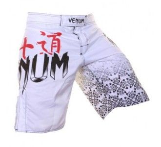 VENUM BUSHIDO MMA FIGHT SHORTS WHITE LARGE 34 / 35  