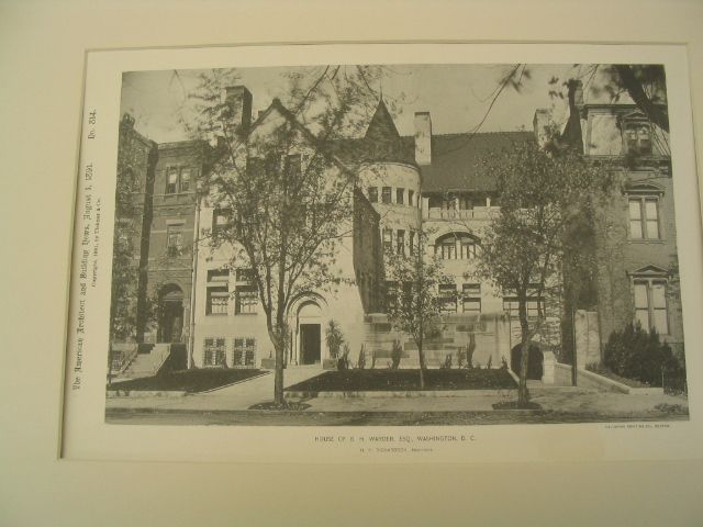 Warder House, Washington, DC, 1891, Gelatine  