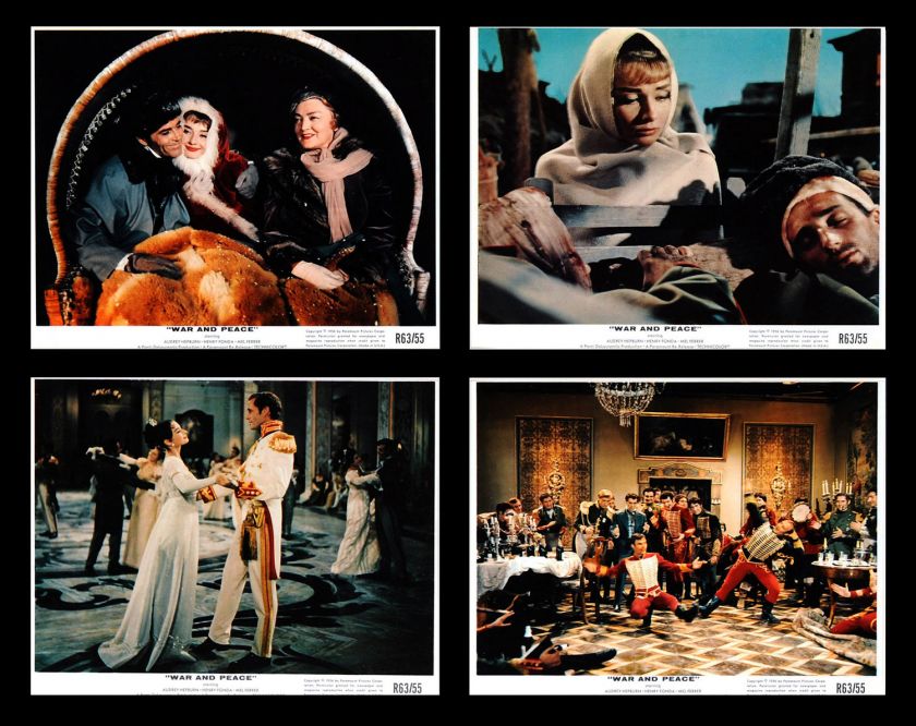 War and Peace 1965 Re release Framed Stills set of 4  