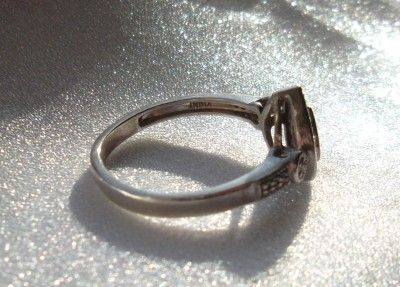 AFFINITY DIAMOND RING~HEART DESIGN~SZ 9~STERLING~ORIG.BOX~ A GREAT 